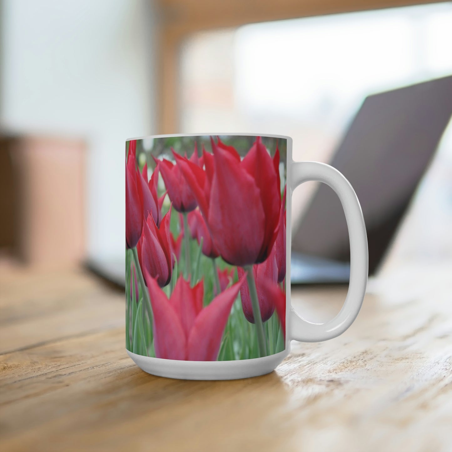 Red Tulip Coffee Mug | Mother's Day Gift | Gift for Her | Tulip Teacup | Flower Coffee Mug | Tulip Gift